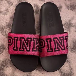 Pink Glitter Slides 🩷